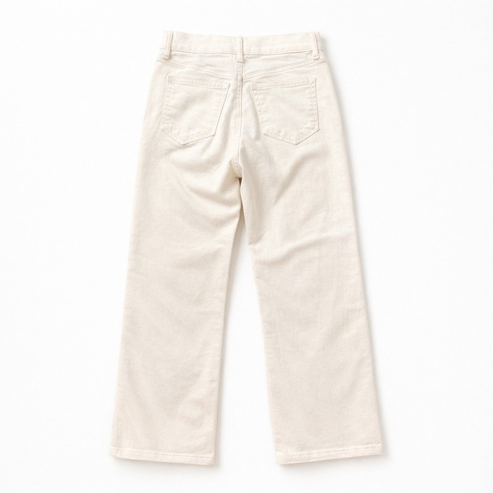 LOFT OOP Cream Wide Leg Jeans Petite High Rise 26 Inseam - Picture 6 of 6